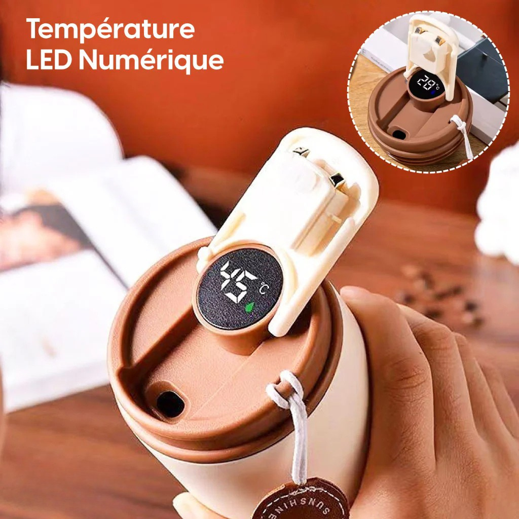 Tasse Isotherme avec Affichage LED de Température