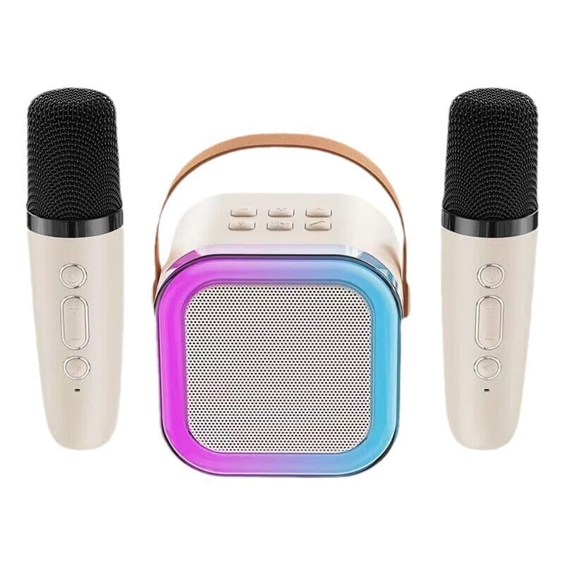 Mini machine à karaoké avec microphones sans fil