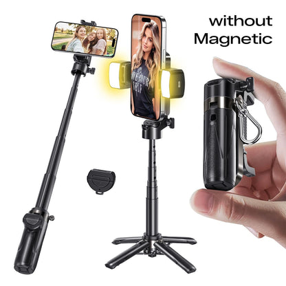 Perche à selfie magnétique trépied 3-en-1