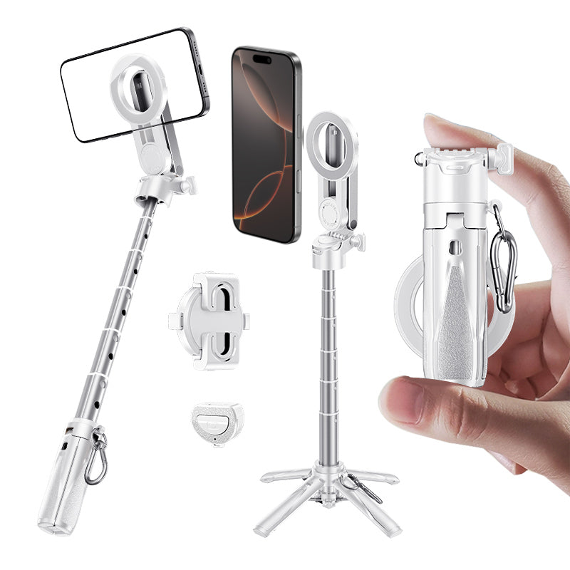 Perche à selfie magnétique trépied 3-en-1