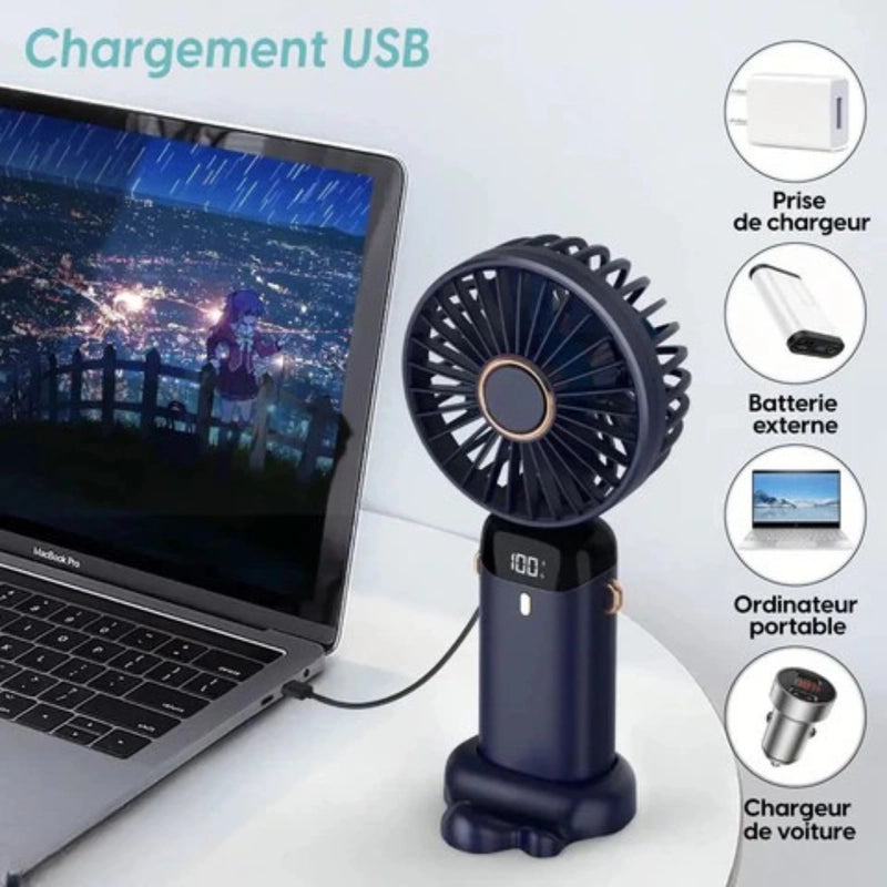 Mini ventilateur LED pliable